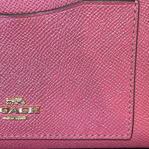 COACH pink wallet with gold accents in beautiful condition - Picture 6 of 10